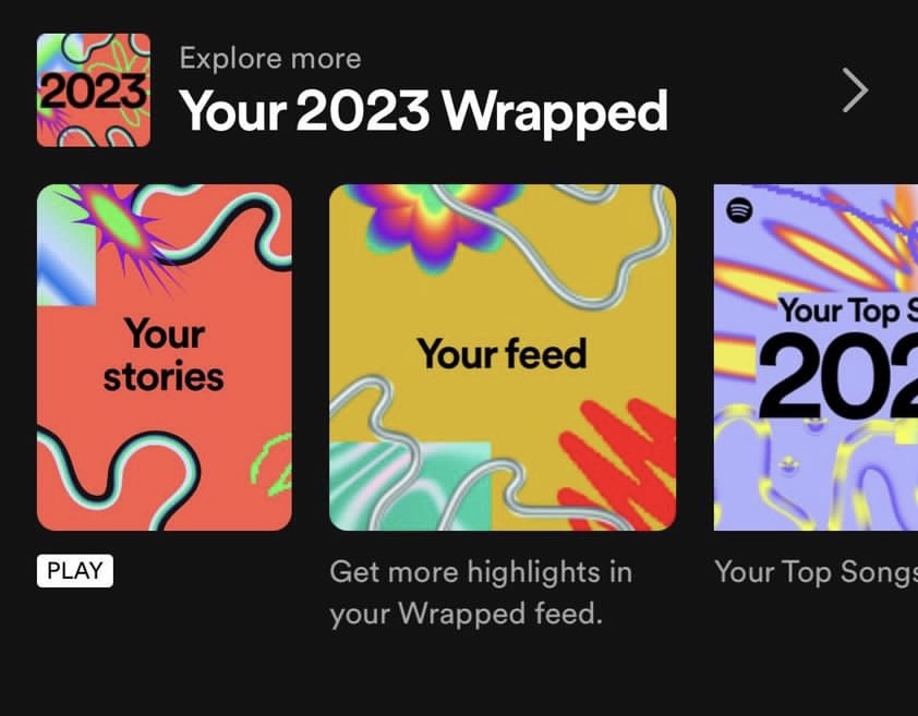 Spotify Wrapped is a feature on the streaming platform that tells users their music-listening statistics for the year.