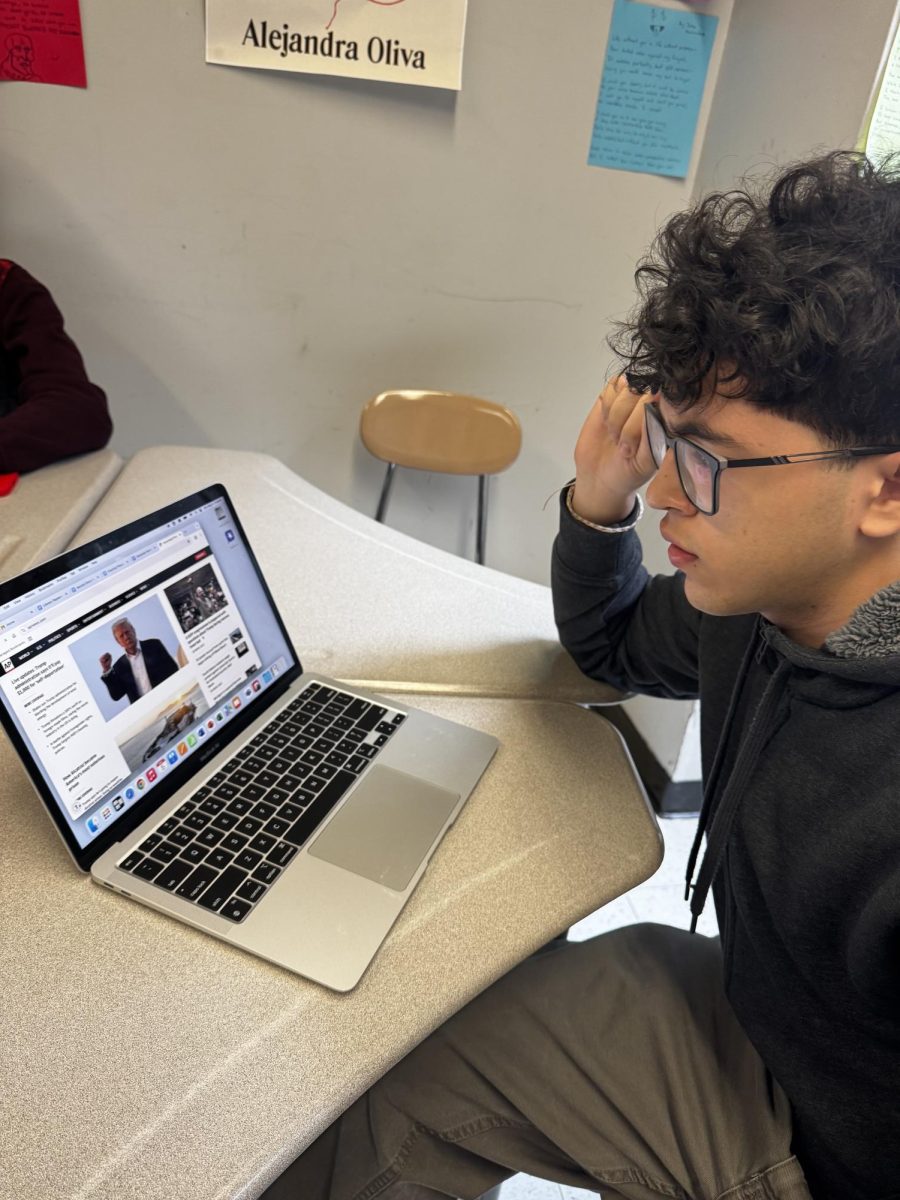 Student attempting to be media literate.
