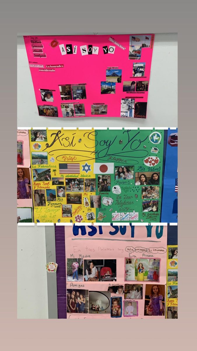 Photograph of students work for the "Así Soy Yo" project.