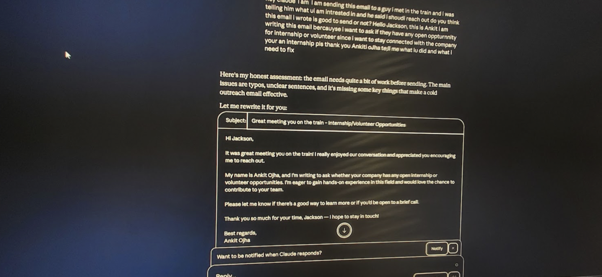 AI prompt requesting to fix email
